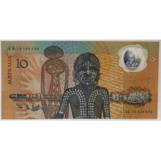 AUSTRALIA 1988 . TEN 10 DOLLARS BANKNOTE . FRASER/JOHNTON . FIRST PREFIX AB10